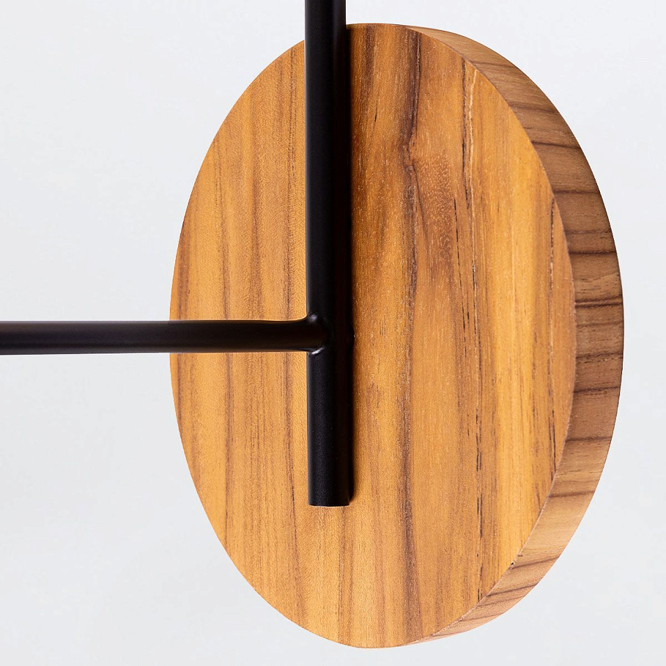 QN-DOT-WB1-TEAK DOT Teak Veneer / Black /Nickel/Teak Veneer// настенный GU10LED 1х8  х   