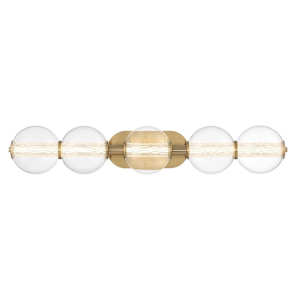 QN-ATOMO-5W-BG ATOMO Brushed Gold /Clear// настенный LED 1х25  х   
