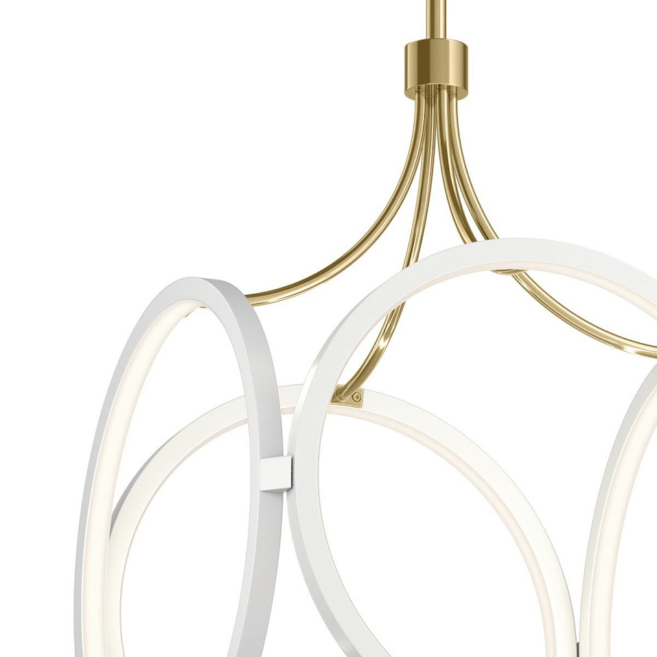 QN-CIRI-P-WH CIRI White with Champagne Gold///белый подвесной LED 1х45  х   