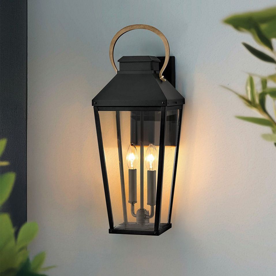 HK-DAWSON-L DAWSON Black with Burnished Bronze accent /Clear// настенный E14 2х40  х   