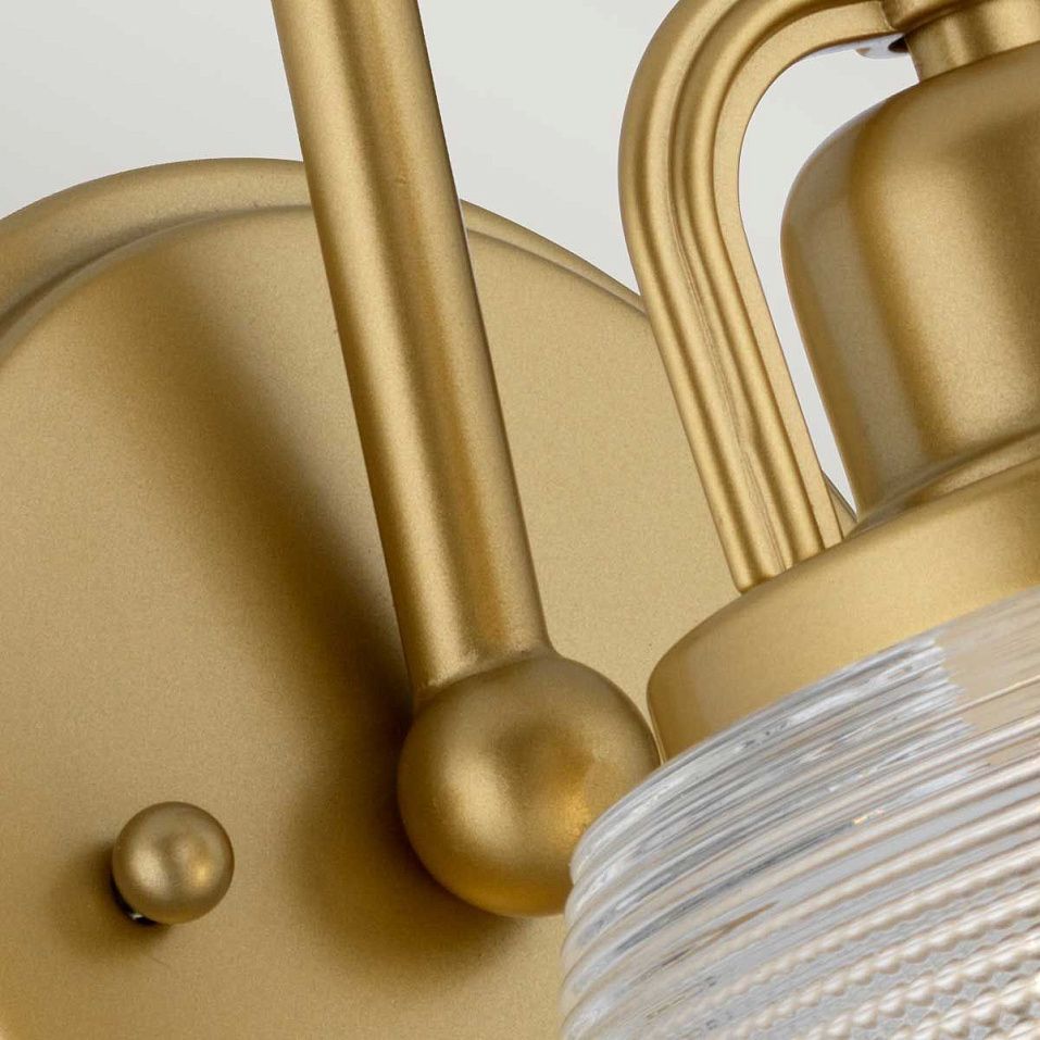 QZ-DUBLIN1-PNBR DUBLIN Painted Natural Brass /Clear// настенный G9 LED 1х3  х   