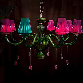 7820B03 PURE хром-зеленый/фиолетовый-зеленый// подвесной G9 8х40 LED 1х1,2  7820B03