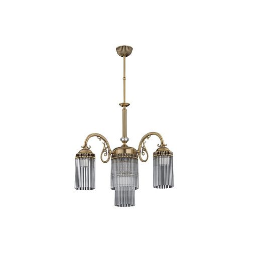 FIO-ZW-3+1(P) FIORE patina/clear// подвесной E27 4х60  х  FIO-ZW-3+1(P)