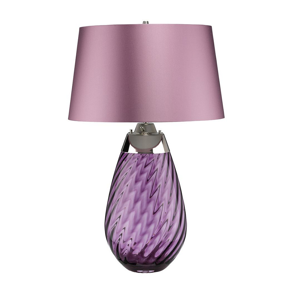 LENA-TL-L-PLUM  LENA аметистовый/никель/фиолетовый// настольный E27 1х60 GU10LED 1х7   