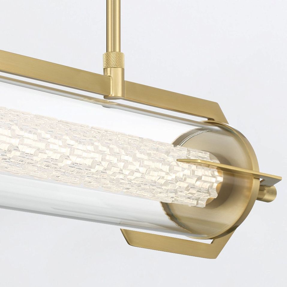 QN-ESPADA-LP-BG ESPADA Brushed Gold/Clear//прозрачный подвесной LED 1х38  х   