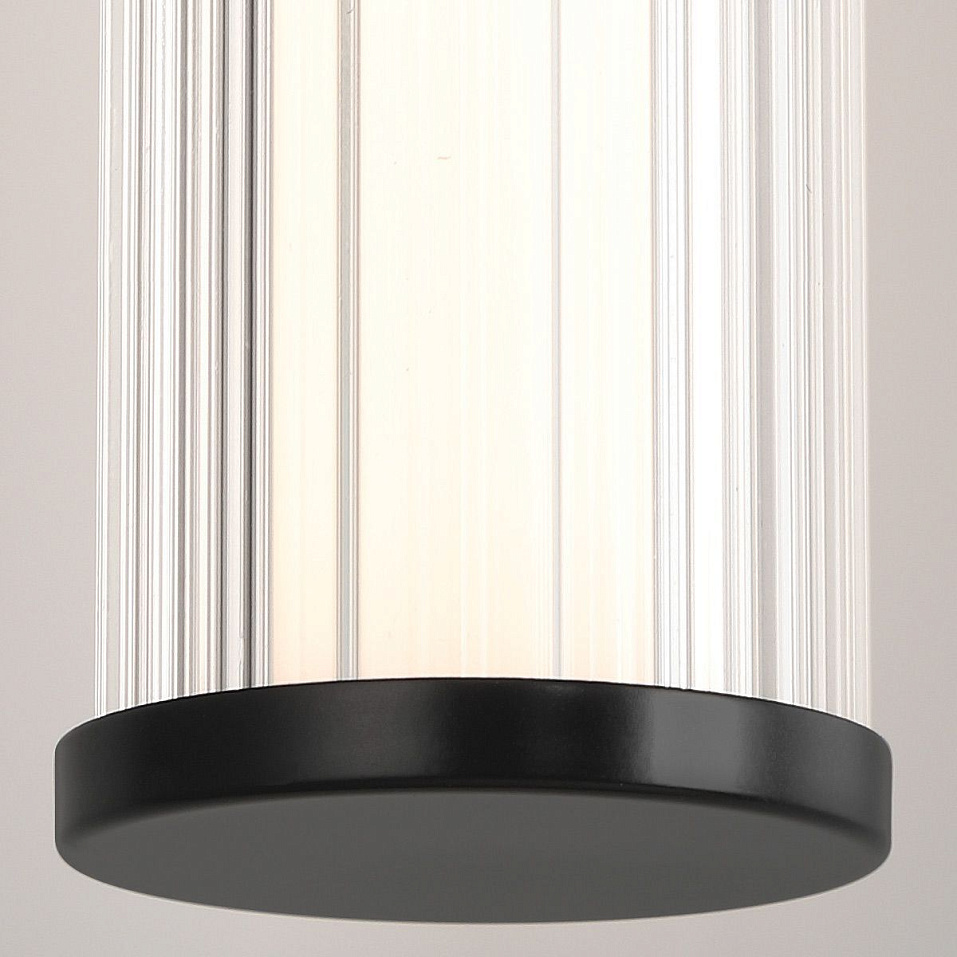 QN-FAYTON-M-BK FAYTON Matte Black/Clear// настенный LED 1х21,6  х   