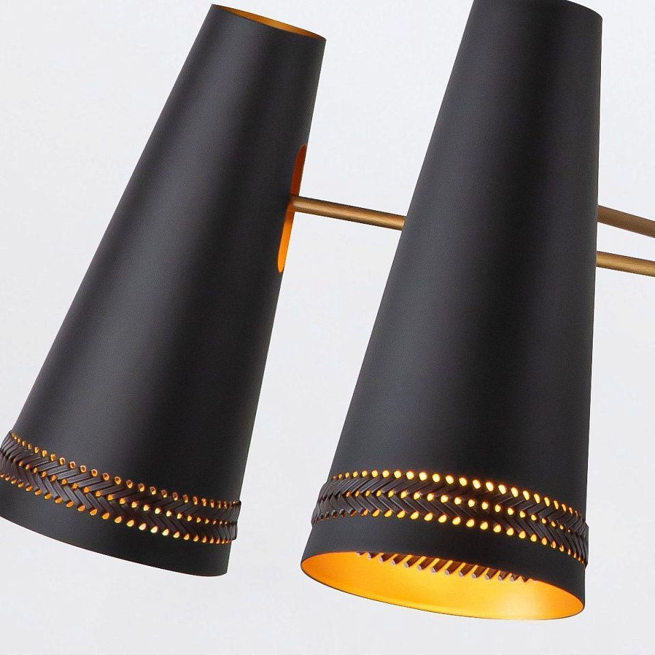 QN-BRICKELL5-MBHL BRICKELL Matte Black/Vintage brass/Matte Black// подвесной E27 5х60  х   