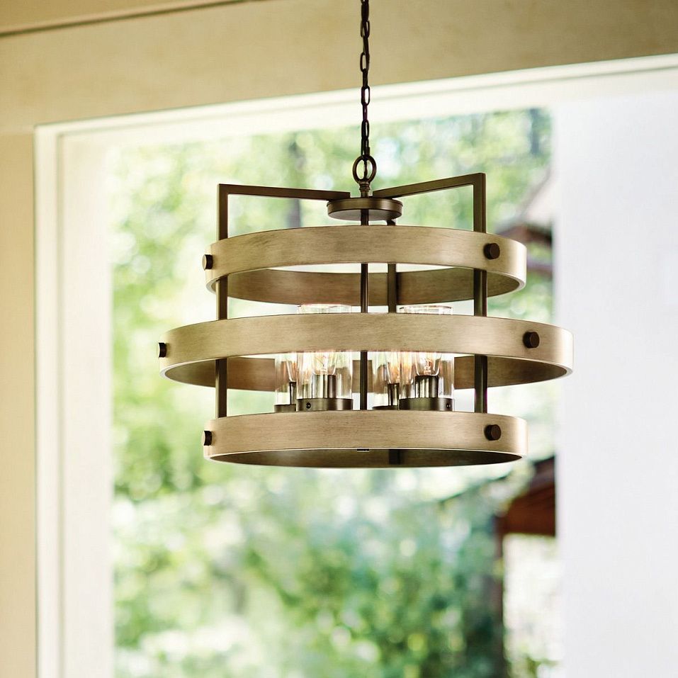 QN-RIVERWOOD4  RIVERWOOD Warm Bronze with Warm Ash accents /Clear// подвесной E27 4х60  х   