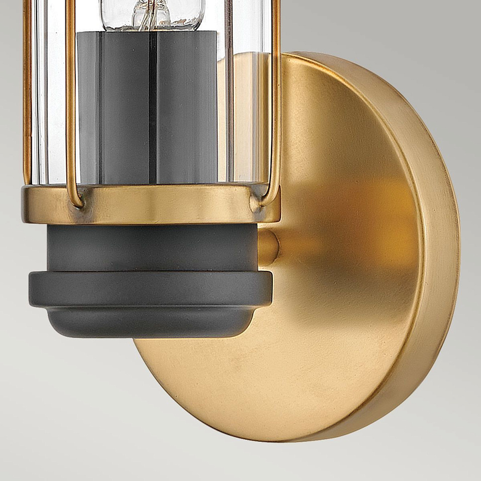 HK-MASTHEAD1-HBBK MASTHEAD Heritage Brass & Black /Clear// настенный E27 1х40  х   