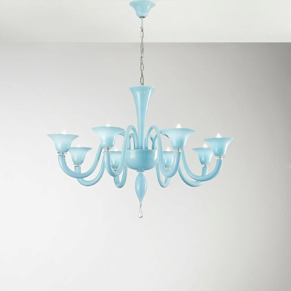 1015/8 TATIANA chrome/light blue/light blue// подвесной E14 8х40  х   