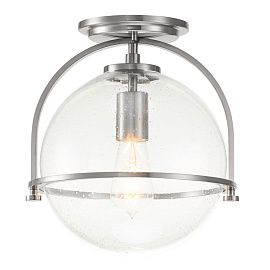 QN-SOMERSET-F-C-BN SOMERSET Brushed Nickel/Clear// потолочный E27 1х60  х  QN-SOMERSET-F-C-BN
