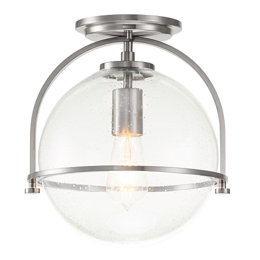 QN-SOMERSET-F-C-BN SOMERSET Brushed Nickel/Clear// потолочный E27 1х60  х  QN-SOMERSET-F-C-BN
