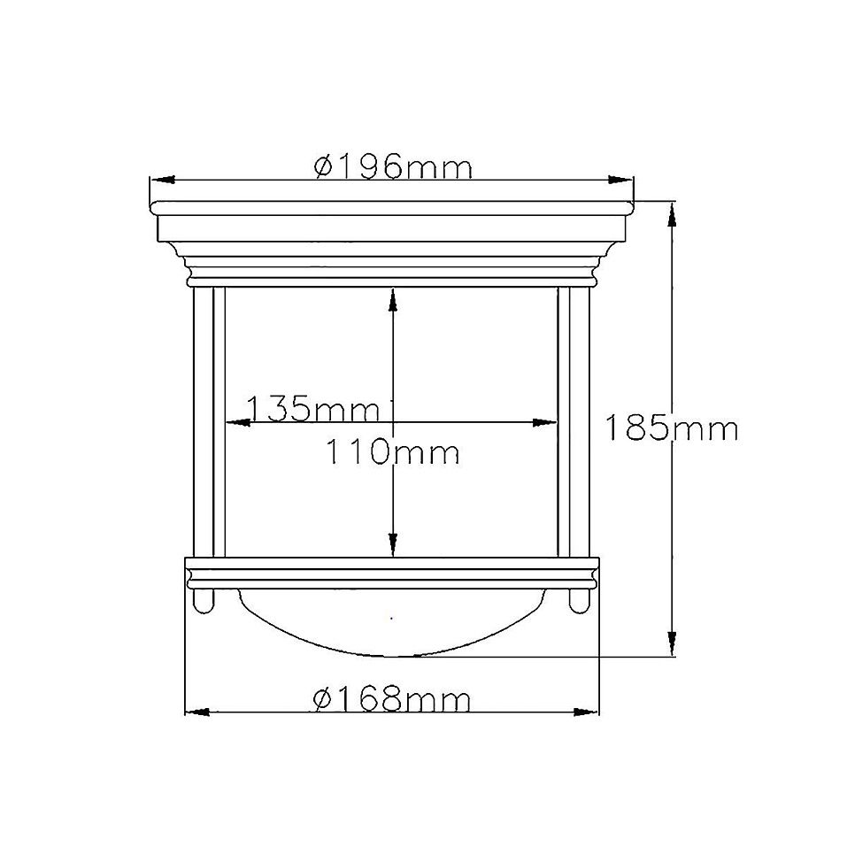 QN-HADRIAN-MINI-F-BR-CLEAR  HADRIAN Brushed Bronze/Clear// потолочный E27 1х60  х   