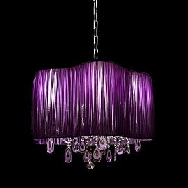 331/6 IL NUOVO VINTAGE хром/прозрачный, фиолетовый// подвесной E14 6х40  х  331/6
