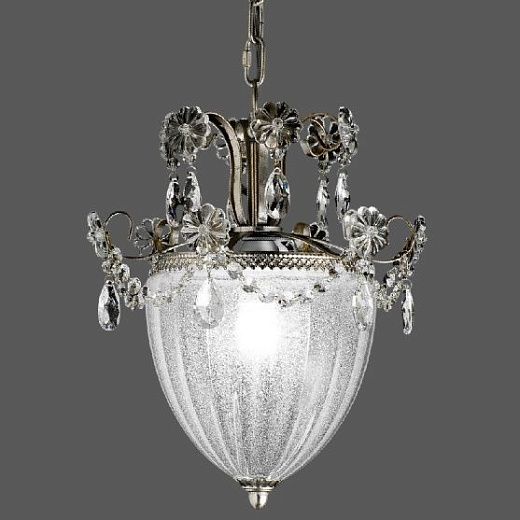 6957/1-01 V1690  antique silver/transparent-silver// подвесной G9 1х60  х  6957/1-01 V1690