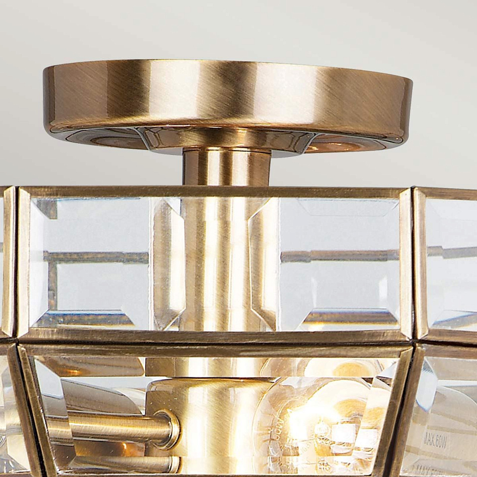 OLD-PARK-AB OLD PARK Antique Brass/Clear// потолочный E27 2х60  х   