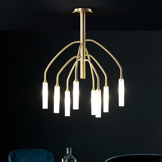 WILLOW 8  SATIN BRASS/WHITE// подвесной G9 LED 8х10  х  WILLOW 8