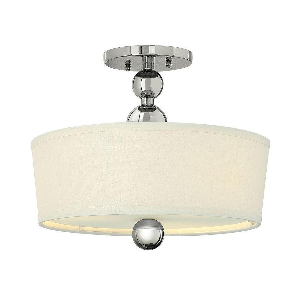 HK-ZELDA-SF-PN ZELDA Polished Nickel/White//матовый потолочный E27 3х60  х   