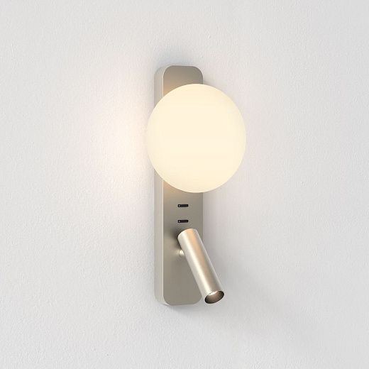 1176010 ZEPPO Matt Nickel/Matt white// настенный G9 LED 1х3.5 LED 1х4.1  1176010