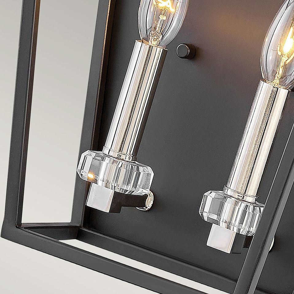 QN-STINSON2-BK STINSON Black with Polished Nickel/// настенный E14 2х60  х   