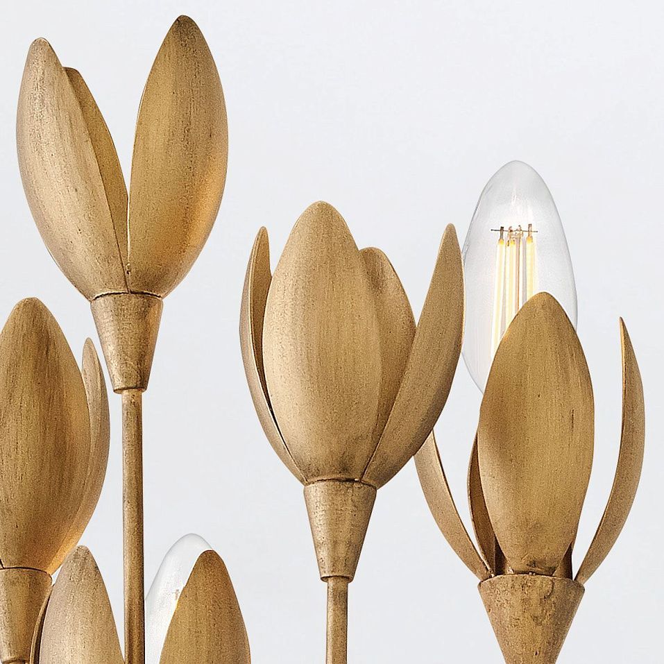 QN-FLORA-3W-GD FLORA Burnished Gold/// настенный E14 3х40  х   