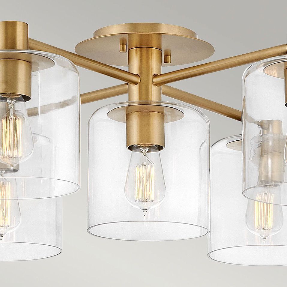 QN-AXEL5-HB ALEX Heritage Brass /Clear// потолочный E27 5х60  х   