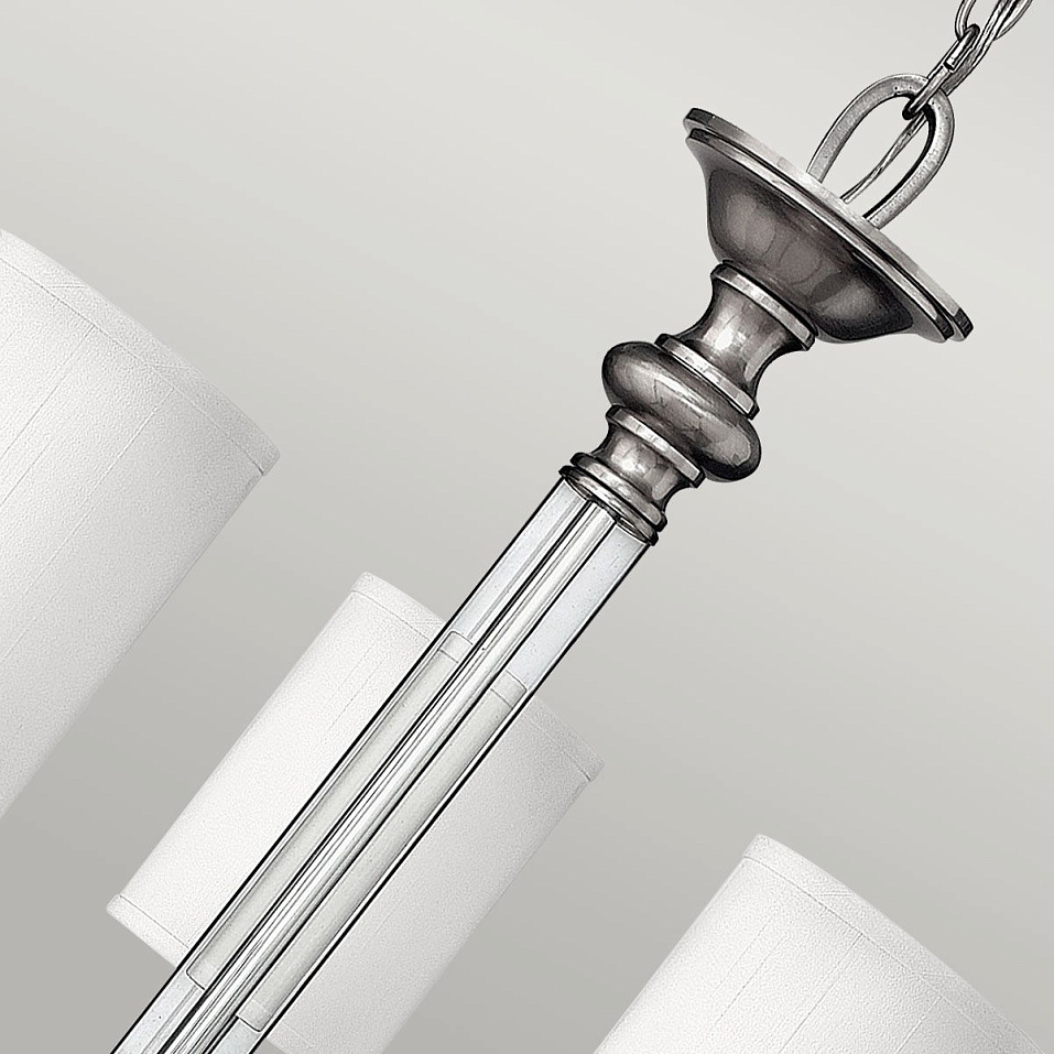 HK-SUSSEX5  SUSSEX Brushed Nickel /White// подвесной E14 5х60  х   