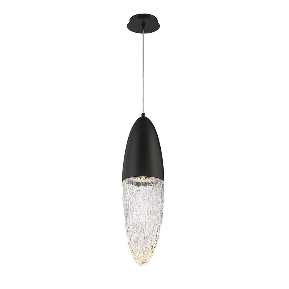 QN-ECROU-1P-BK ECROU Matte Black/Clear// подвесной GU10LED 1х10  х   