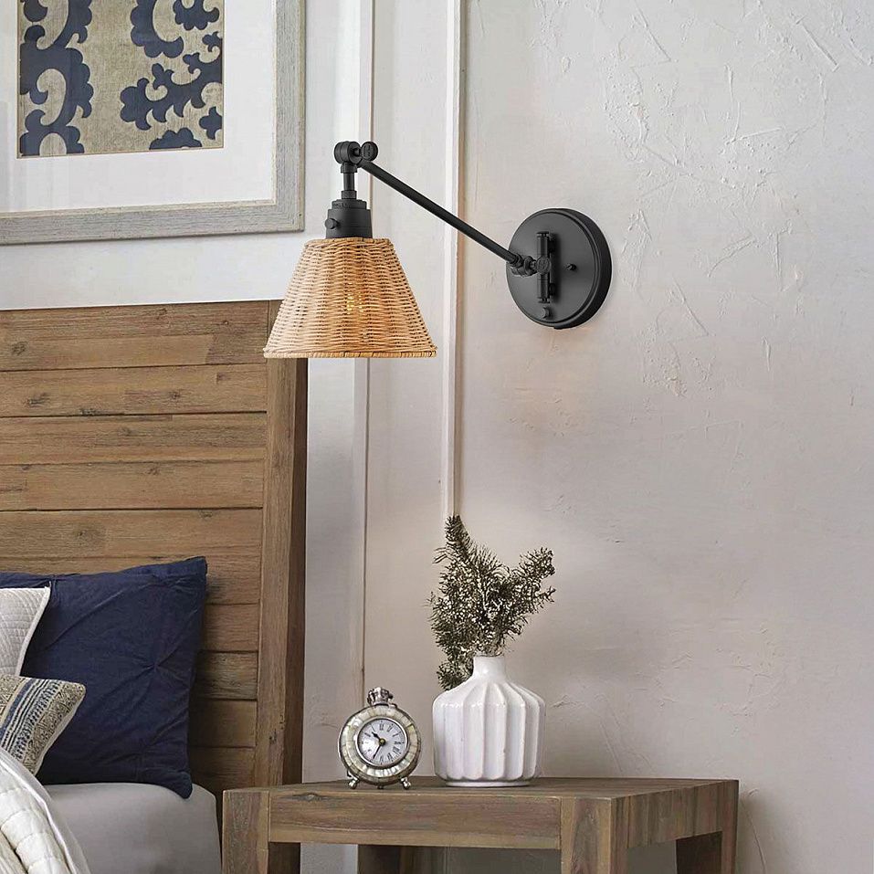 HK-ARTI-1W-BK-NR ARTI  Black/Natural // настенный E27 1х60  х   