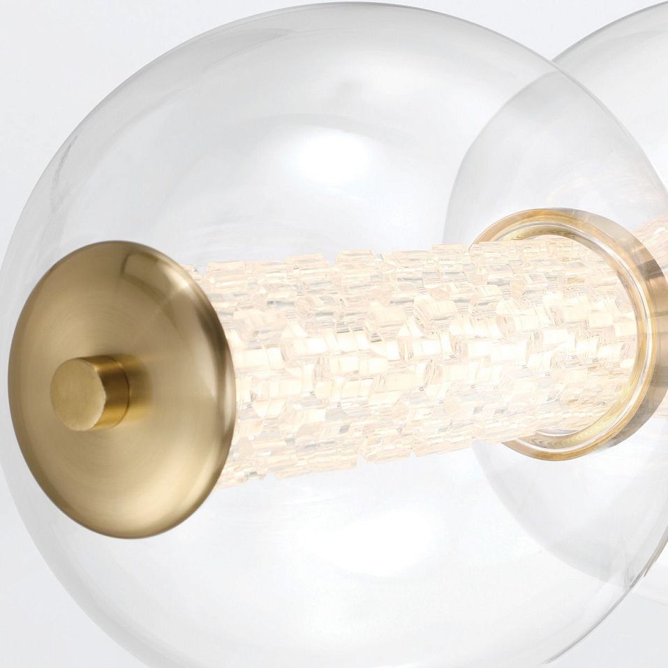 QN-ATOMO-5W-BG ATOMO Brushed Gold /Clear// настенный LED 1х25  х   