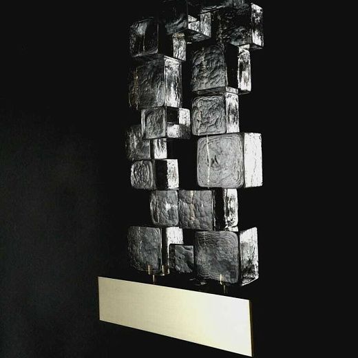 ICE CUBES Wall Lamp ICE CUBE сатинированная латунь/прозрачный// настенный LED 2х5  х  ICE CUBES Wall Lamp