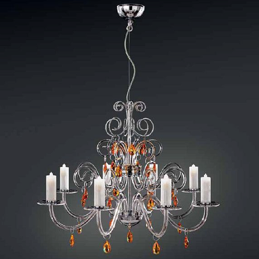 465/8 DENEB chrom/SW strass topaz/C// подвесной G9 8х25  х  465/8
