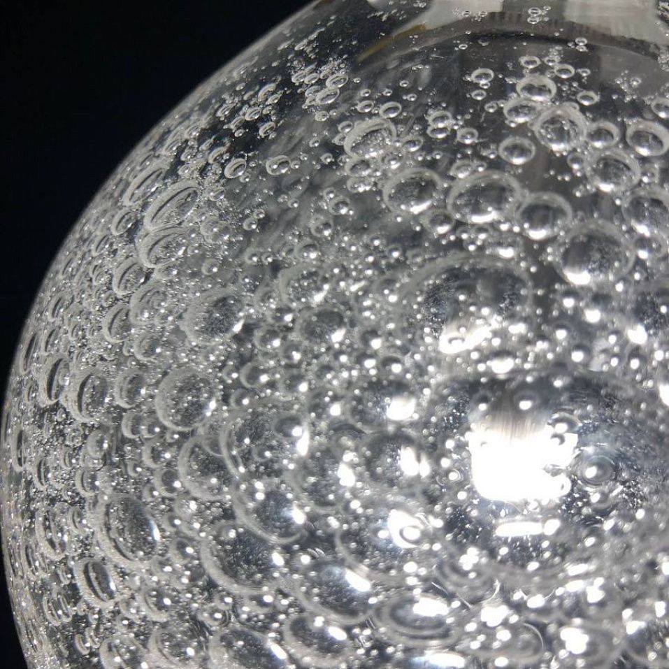 BALL Bubbles BALL сатинировнная сталь,низкий цилиндр/прозрачный шнур// подвесной G9 LED 1х7  х   
