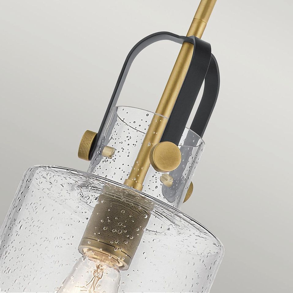 QN-KITNER-P-NBR KITNER Natural Brass/Black/Clear Seeded// подвесной E27 1х60  х   