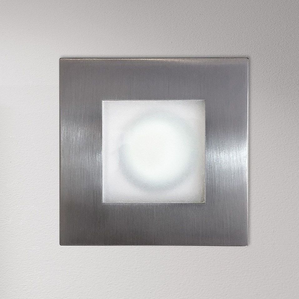 0301-00-00 NS SQUARE brushed steel///white встраиваемый GU5.3 1х50  х   