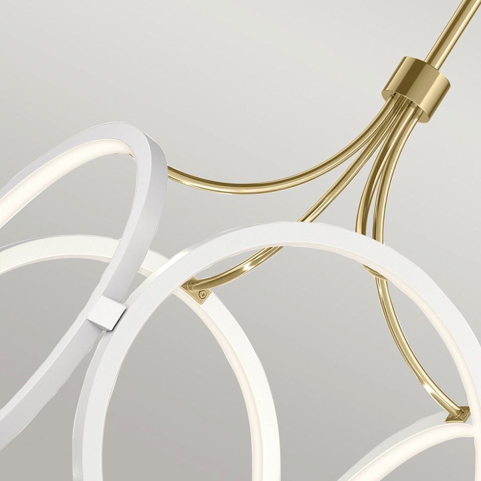 QN-CIRI-P-WH CIRI White with Champagne Gold///белый подвесной LED 1х45  х   