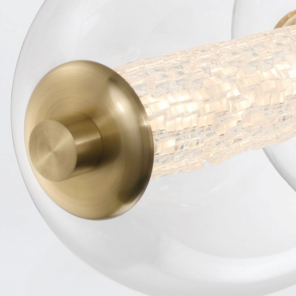 QN-ATOMO-LP7-BG  ATOMO Brushed Gold /Clear// подвесной LED 1х46  х   
