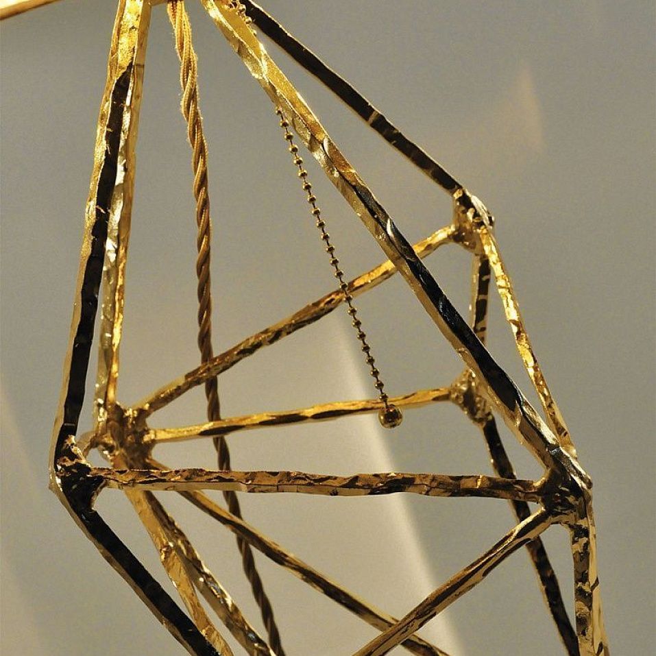 Concept Diamond: Table Lamp S – 003 DIAMOND Gold plated 24kt/old bronze/brown// настольный E27 1х100   