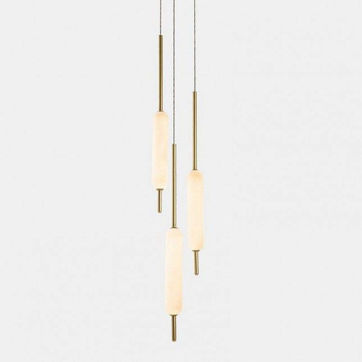 285.02.ON TYPHA natural brass/white borosilicate glass// подвесной LED 3х14  х  285.02.ON