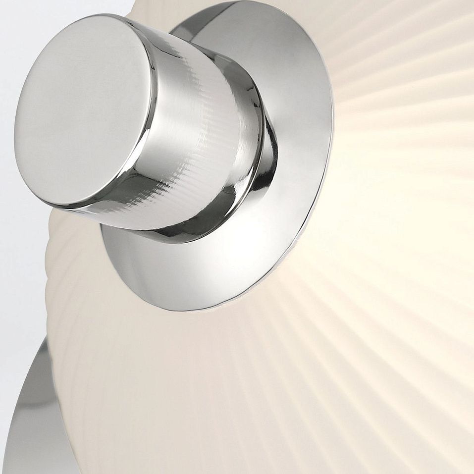 QN-PALMAS-2W-PN PALMAS Polished Nickel/Frosted White// настенный LED 1х18  х   