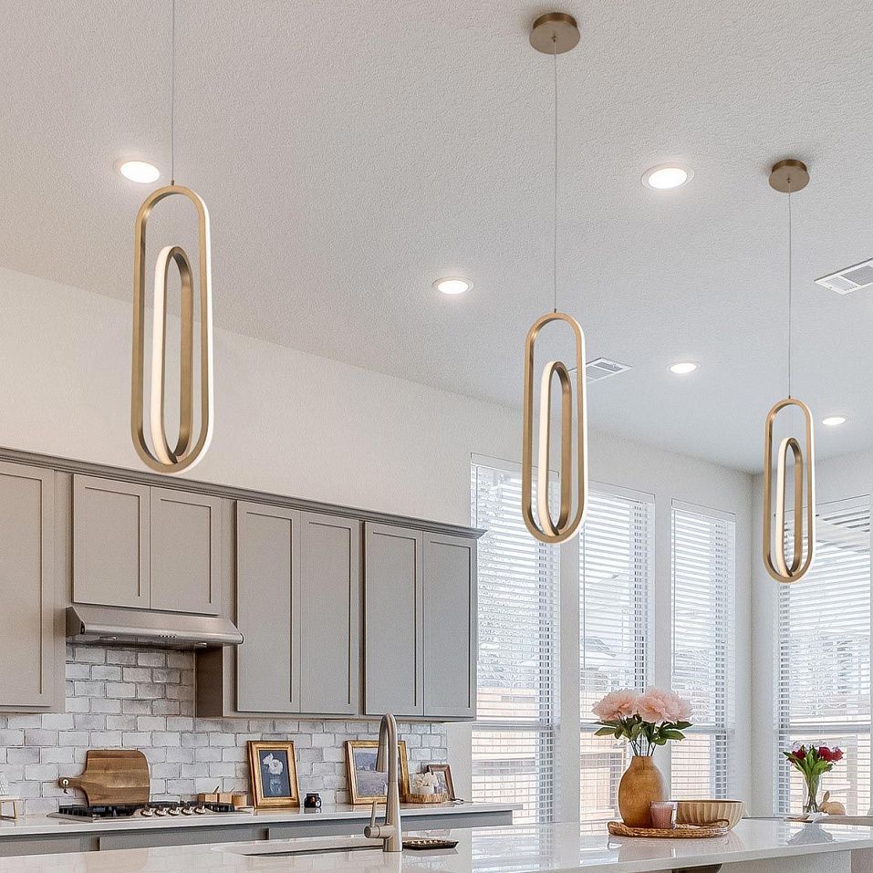 QN-DEMARK-1P-BG DEMARK Brushed Gold///белый подвесной LED 1х28  х   