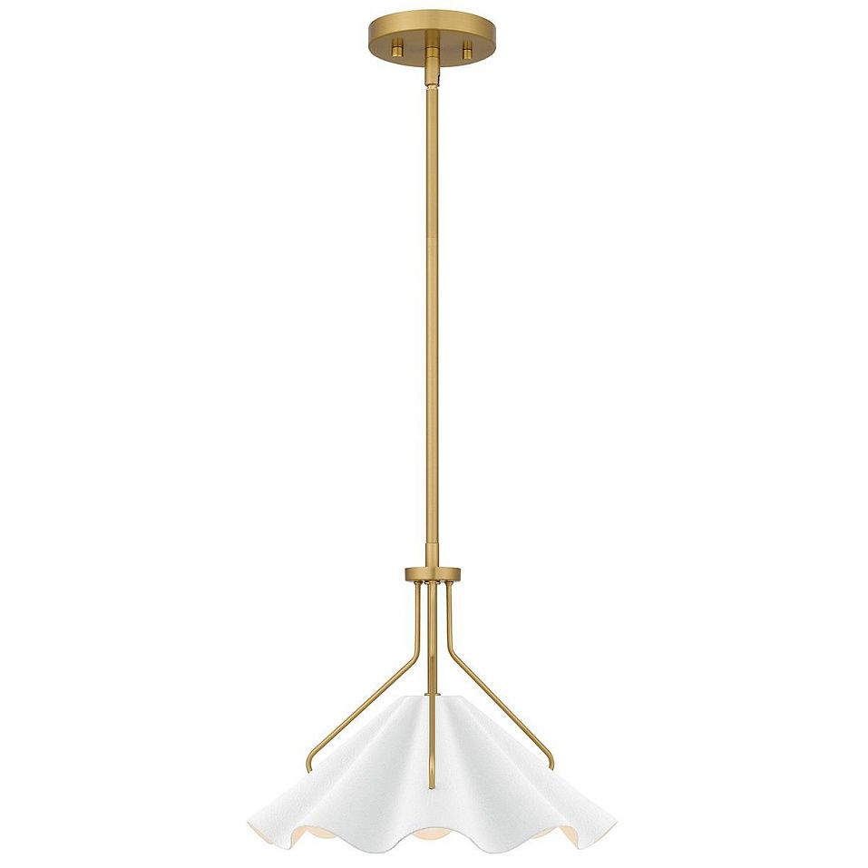 QZ-MEJIA-1P-S-AB MEJIA Aged Brass/Textured White// подвесной E27 1х60  х   