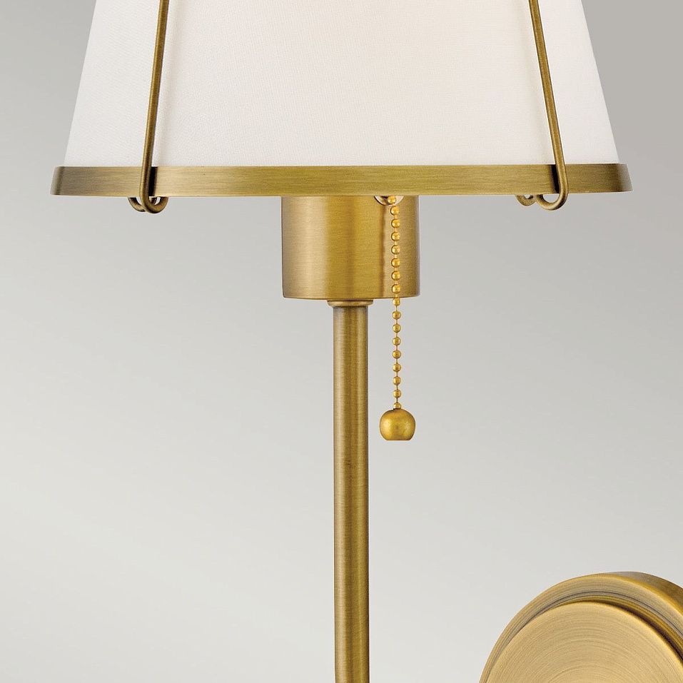 HK-CLARKE1-DBR-OW CLARKE Darkened Brass/Ivory// настенный E27 1х40  х   