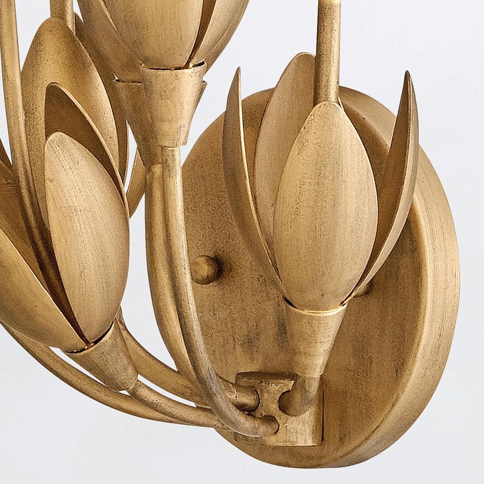 QN-FLORA-3W-GD FLORA Burnished Gold/// настенный E14 3х40  х   