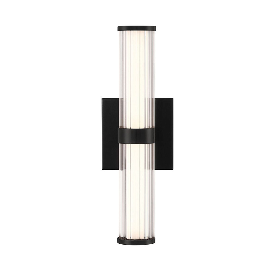 QN-FAYTON-S-BK FAYTON Matte Black/Clear// настенный LED 1х14  х   