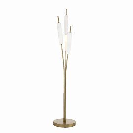 285.04.ON TYPHA natural brass/white borosilicate glass// напольный LED 3х14  х  285.04.ON