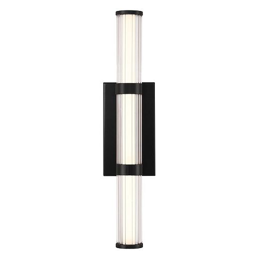 QN-FAYTON-M-BK FAYTON Matte Black/Clear// настенный LED 1х21,6  х  QN-FAYTON-M-BK