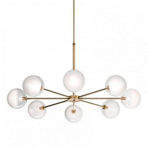 275.08.ONT MOLECOLA Brass/Crystals clear and frosted// подвесной G9 LED 8х5  х  275.08.ONT