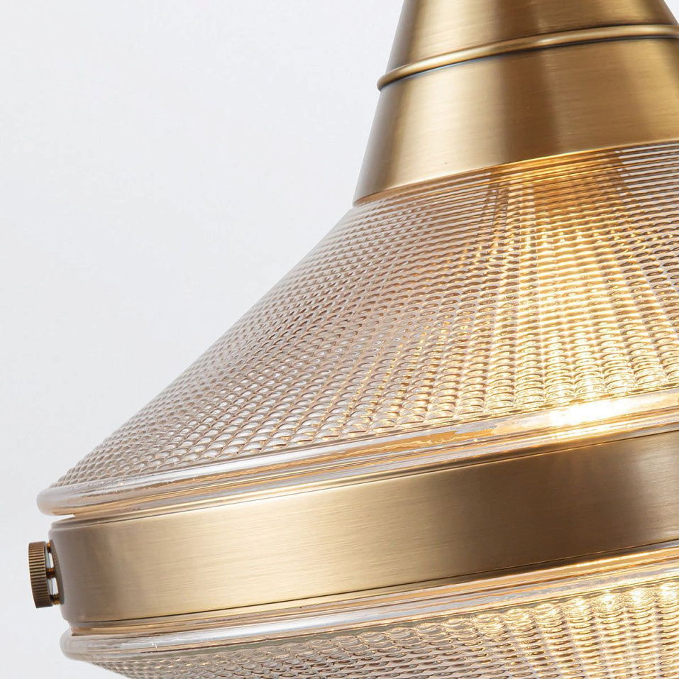 QN-WILLARD-LP2-VBS-PG  WILLARD Vintage Brass /Clear Prismatic// подвесной E27 2х60  х   