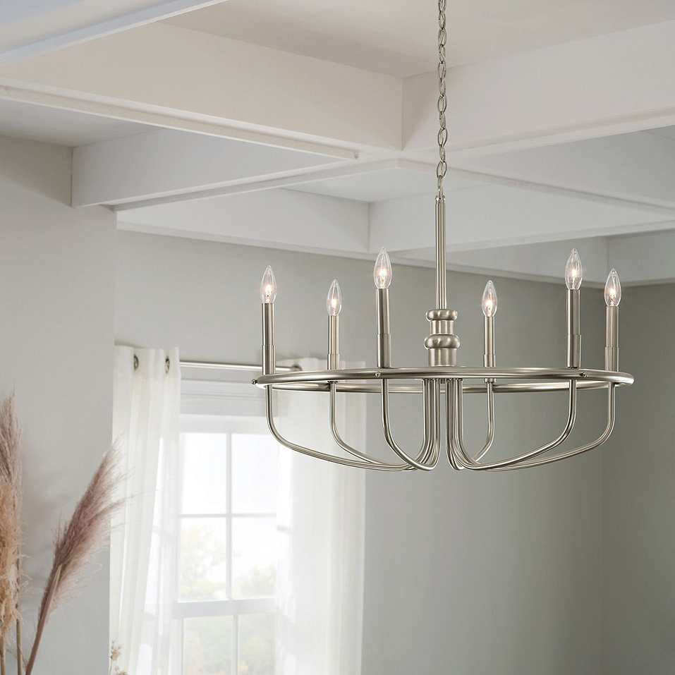 KL-CAPITOL-HILL6-BN CAPITOL HILL Brushed Nickel /// подвесной E27 6х40  х   